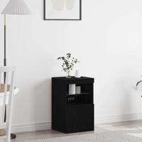Dressoir Zwart eiken 41 x 37 x 67 cm Bewerkt hout