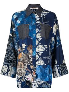 Roberto Cavalli chemise oversize imprimée - Bleu