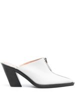 Elleme mules Eclair 85 mm en cuir - Blanc