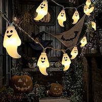 1,5 m Verlichtingsslingers 10 LEDs Warm wit Creatieve lichtslingers Halloween Vakantie Batterijen aangedreven Lightinthebox