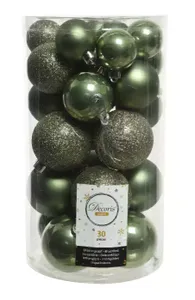 GROENE KERSTBALLEN MIX | 4 - 5 - 6 CM