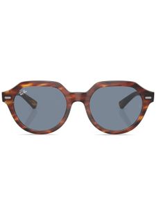 Ray-Ban lunettes de soleil Gina à monture ronde - Marron