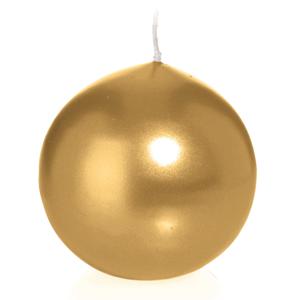 Trend Candles Bolkaars glad - goud - 8 cm - 25 branduren - ronde kaarsen