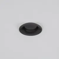Grondspot Halve Maan zwart 3W led warm wit 52mm 24V