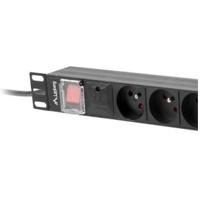 Lanberg PDU-08E-0200-BK energiedistributie 8 AC-uitgang(en) 1U Zwart