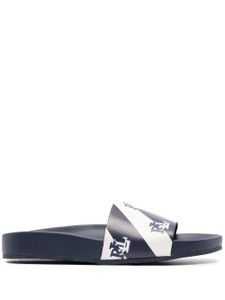 Lauren Ralph Lauren claquettes Audrina à logo imprimé - Bleu