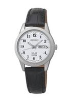 Horlogeband Seiko V138-0AB0 / SUT195P1 Leder Bruin 14mm