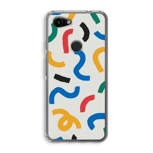 Illustratieve pop 2: Google Pixel 3a Transparant Hoesje