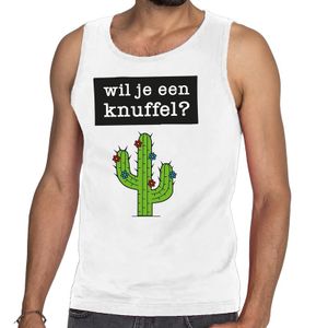 Wil je een Knuffel fun tanktop / mouwloos shirt wit voor heren 2XL  -