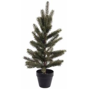 Kunst kerstboom groen in pot 60 cm