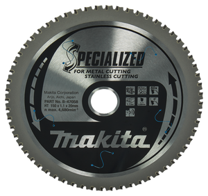 Makita Accessoires Cirkelzaagblad RVS/Staal | Specialized 150x20x1,1 60T 0g - B-47058 B-47058