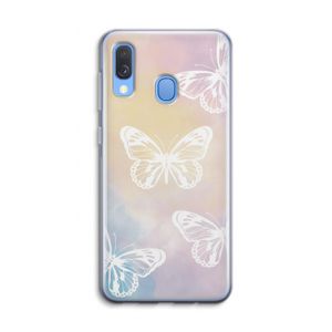 White butterfly: Samsung Galaxy A40 Transparant Hoesje