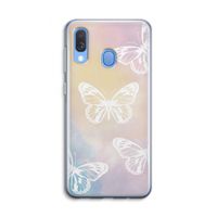 White butterfly: Samsung Galaxy A40 Transparant Hoesje White butterfly: Samsung Galaxy A40 Transparant Hoesje