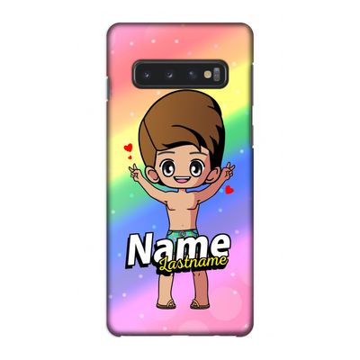 Chibi Maker man: Samsung Galaxy S10 4G Volledig Geprint Hoesje
