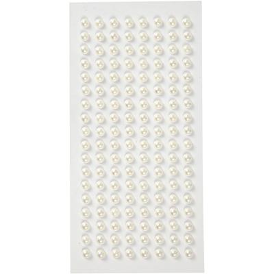 Creativ Company Halve kralen, d 5 mm, wit, 144 stuk/ 1 doos