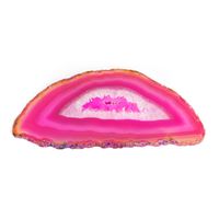Schijf Roze Agaat Ovaal Middel (6 - 8 cm)