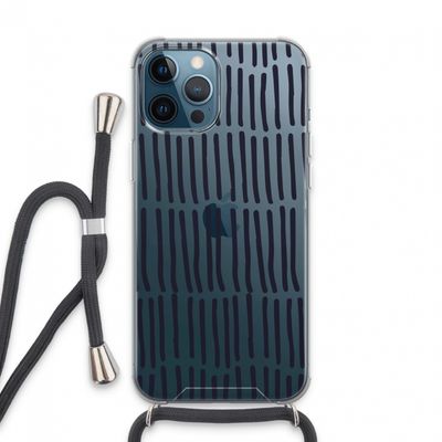 Moroccan stripes: iPhone 13 Pro Max Transparant Hoesje met koord