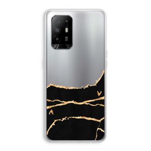 Gouden marmer: Oppo A94 5G Transparant Hoesje
