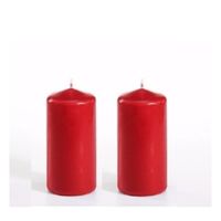 Pakket van 3x stuks stompkaarsen rood 10 cm 16 branduren