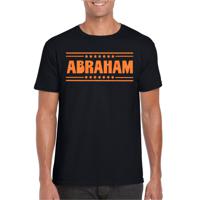 Verkleed T-shirt voor heren - abraham - zwart - glitter oranje - verjaardag/themafeest - 50 jaar