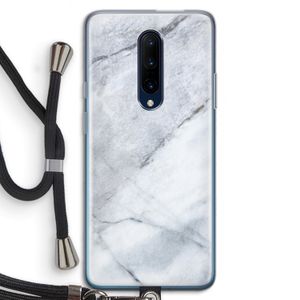 Witte marmer: OnePlus 7 Pro Transparant Hoesje met koord