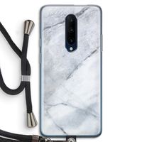 Witte marmer: OnePlus 7 Pro Transparant Hoesje met koord