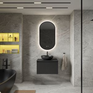 Badkamermeubelset BWS Linea | 60 cm | Mat Zwart