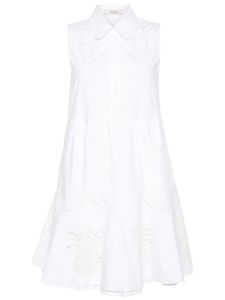 Dorothee Schumacher robe évasée à design sans manches - Blanc