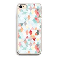 Gekleurde driehoekjes pastel: iPhone 7 Transparant Hoesje