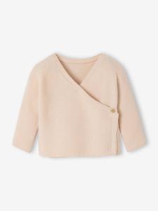 Brassière vest baby van wol en katoen rozen