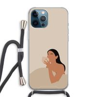 Fresh coffee: iPhone 12 Pro Max Transparant Hoesje met koord