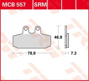 TRW Remblokken, en remschoenen voor de moto, MCB557SRM Sinter maxi scooter