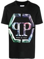 Philipp Plein t-shirt en coton à logo imprimé - Noir