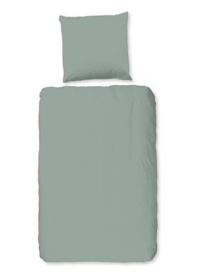 Pure Dekbedovertrek "uni dessin" - Groen - (135x200 cm) - Microfiber