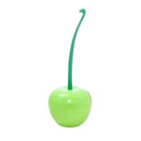Cherry vormige toilet borstel badkamer creatieve mooie WC borstel toilet schoonmaken Kit (groen)