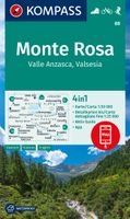 Wandelkaart 88 Monte Rosa | Kompass - thumbnail
