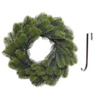 Dennenkrans 50 cm met 106 takken kerstversiering met ijzeren hanger