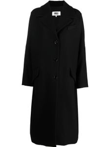 MM6 Maison Margiela manteau feutré à simple boutonnage - Noir