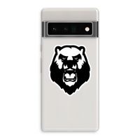 Angry Bear (white): Google Pixel 6 Pro Transparant Hoesje