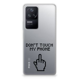 Xiaomi Poco F4 Silicone-hoesje Finger Don't Touch My Phone