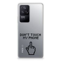 Xiaomi Poco F4 Silicone-hoesje Finger Don't Touch My Phone