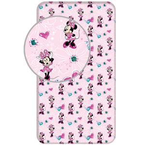 Disney Minnie Mouse Hoeslaken Flowers - Eenpersoons - 90 x 190/200cm - Katoen