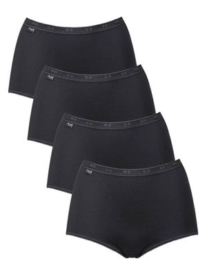 Sloggi - Basic Maxi 4-Pack - zwart, Maat:42