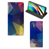 Motorola Moto G9 Plus Stand Case Polygon Dark