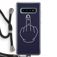 F**k U: Samsung Galaxy S10 Plus Transparant Hoesje met koord