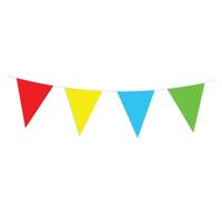 Feest/verjaardag vlaggenlijn - multi kleuren - 30 meter - kunststof Feest/verjaardag vlaggenlijn - multi kleuren - 30 meter - kunststof