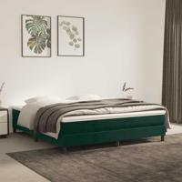 Boxspring bed 180x200 cm fluweel donkergroen
