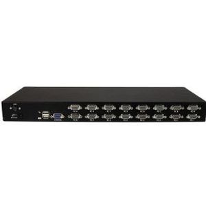 StarTech.com 16-poort 1U-Rack USB KVM-switch met OSD en Bekabeling