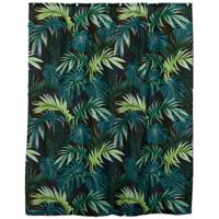 Douchegordijn Jungle Fever - met ringen - groen - polyester - 180 x 200 cm - wasbaar