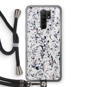 Gespikkelde marmer: Xiaomi Redmi 9 Transparant Hoesje met koord
